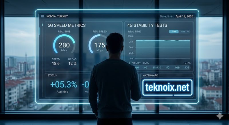5G ve 4G Karşılaştırması: 2026'da Hangi Teknolojiyi Seçmelisiniz? 2 5G ve 4G karşılaştırması hız analizi kontrol paneli - Teknoix.net