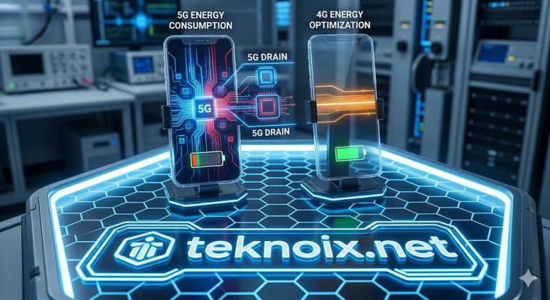 5G ve 4G Karşılaştırması: 2026'da Hangi Teknolojiyi Seçmelisiniz? 4 5G ve 4G karşılaştırması batarya tüketimi enerji analizi - Teknoix.net