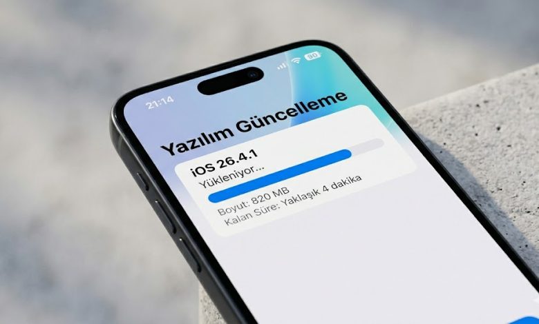iOS 26.4.1 Yayımlandı: iPhone Kullanıcıları Yüklemeli mi? İşte Yeni Özellikler! 1 iOS 26.4.1 güncelleme ekranı ve iPhone 17 Pro performansı