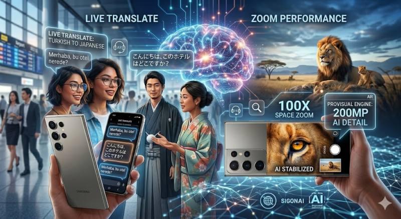 Samsung S26 Ultra Live Translate ve 100x Zoom AI Özellikleri - TeknoIX
