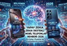 yapay zeka desteki telefonlar 2026
