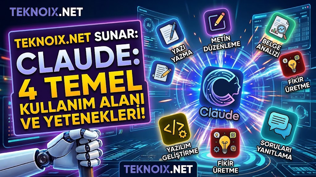 Claude, yazı yazma, metin düzenleme, belge analizi ve yazılım geliştirme gibi işlerde kullanılabilen bir yapay zekâ asistanıdır.