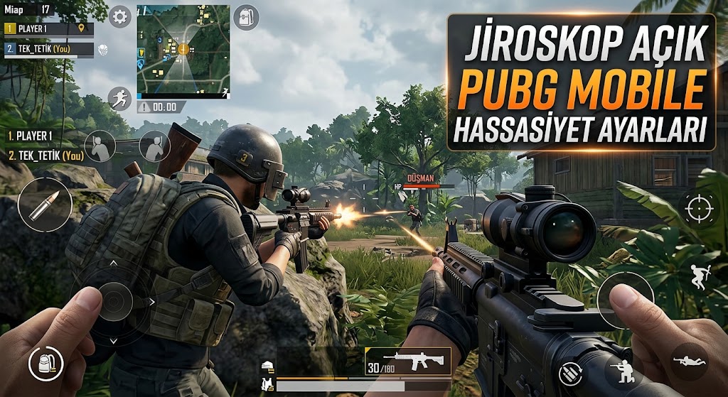 Jiroskop açık PUBG Mobile hassasiyet ayarları